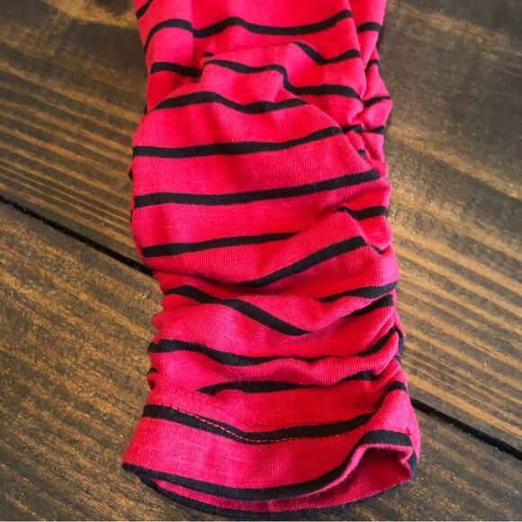 Striped Ruched Turtleneck Shirt Layering Piece Fall Winter Minimalist Retro - Picture 3 of 11